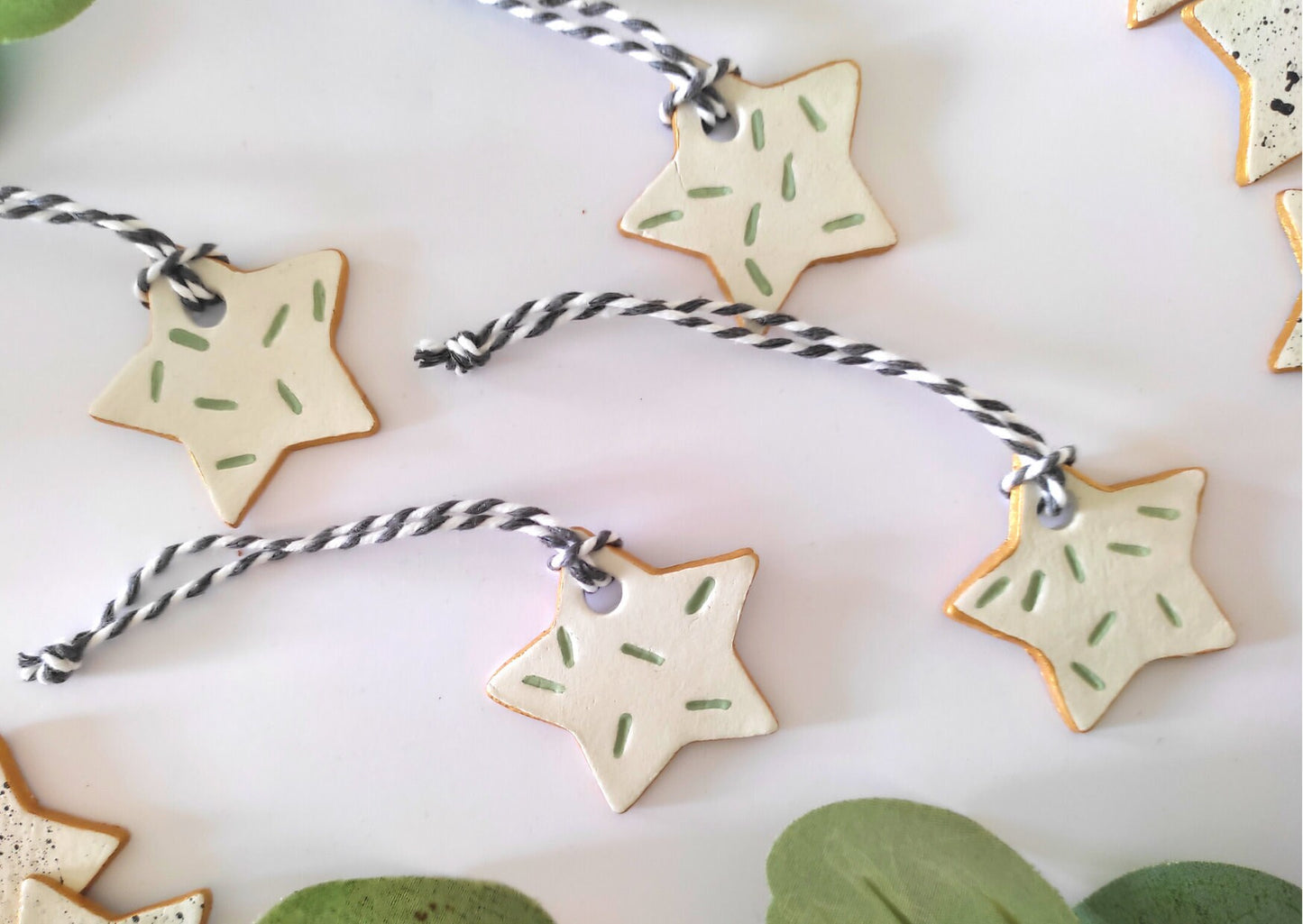 Green Star Boho Christmas Decoration, Scandi, Boho Home, handing decoration