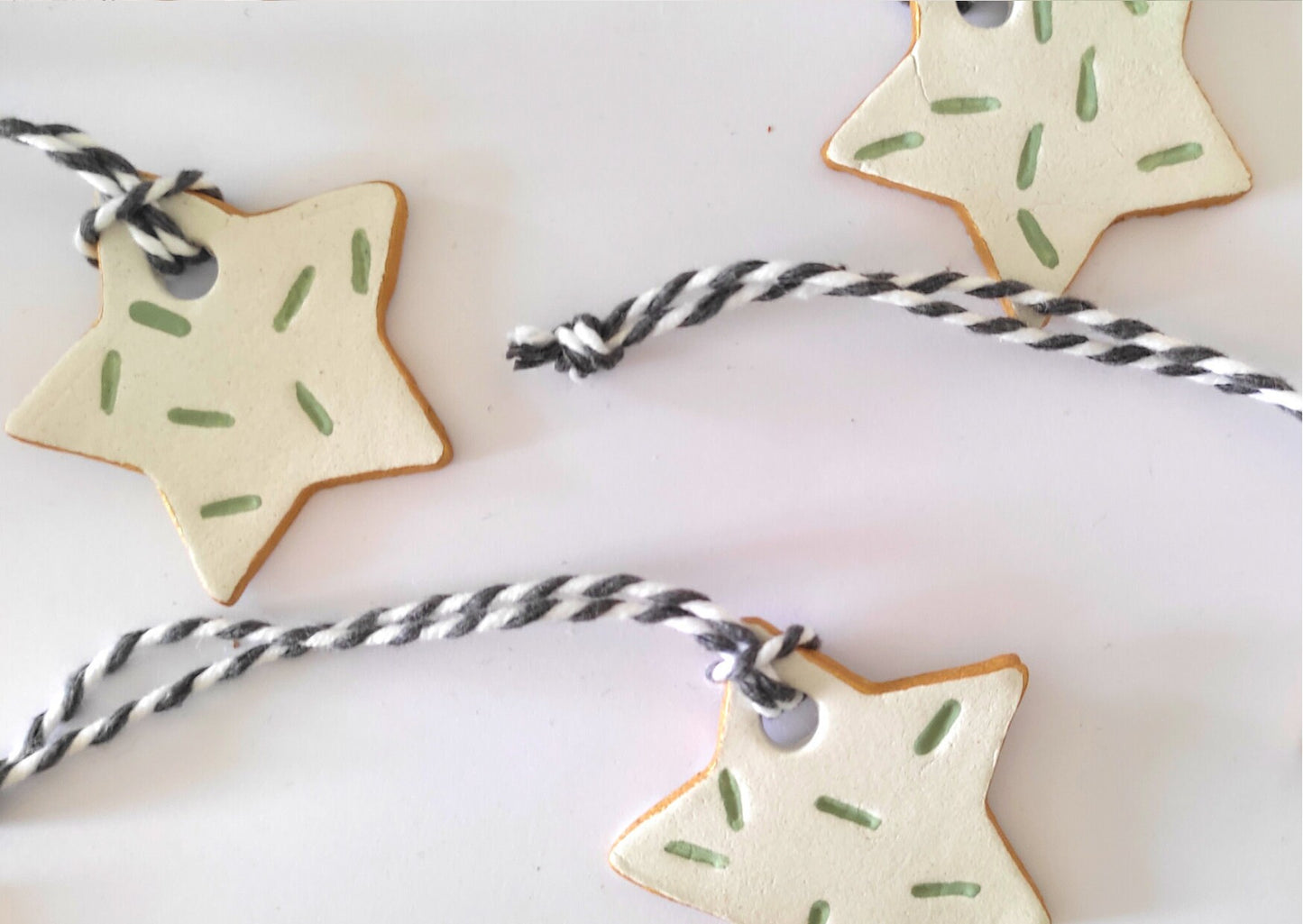 Green Star Boho Christmas Decoration, Scandi, Boho Home, handing decoration