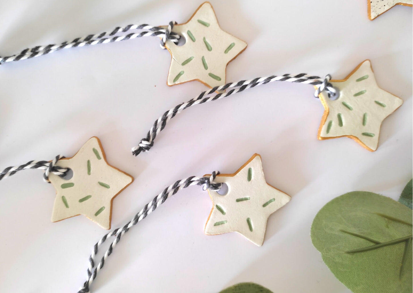 Green Star Boho Christmas Decoration, Scandi, Boho Home, handing decoration